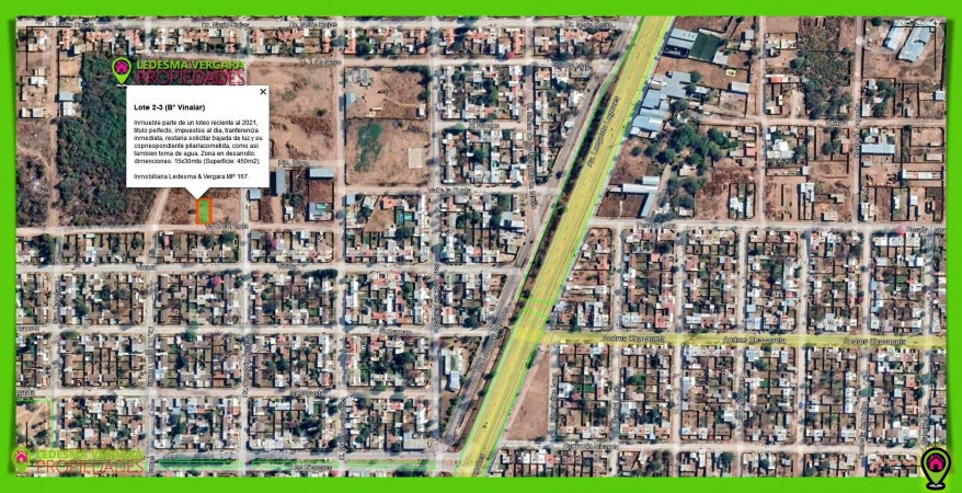 Lote 15x30m- Titulo Perfecto-B° Vinalar