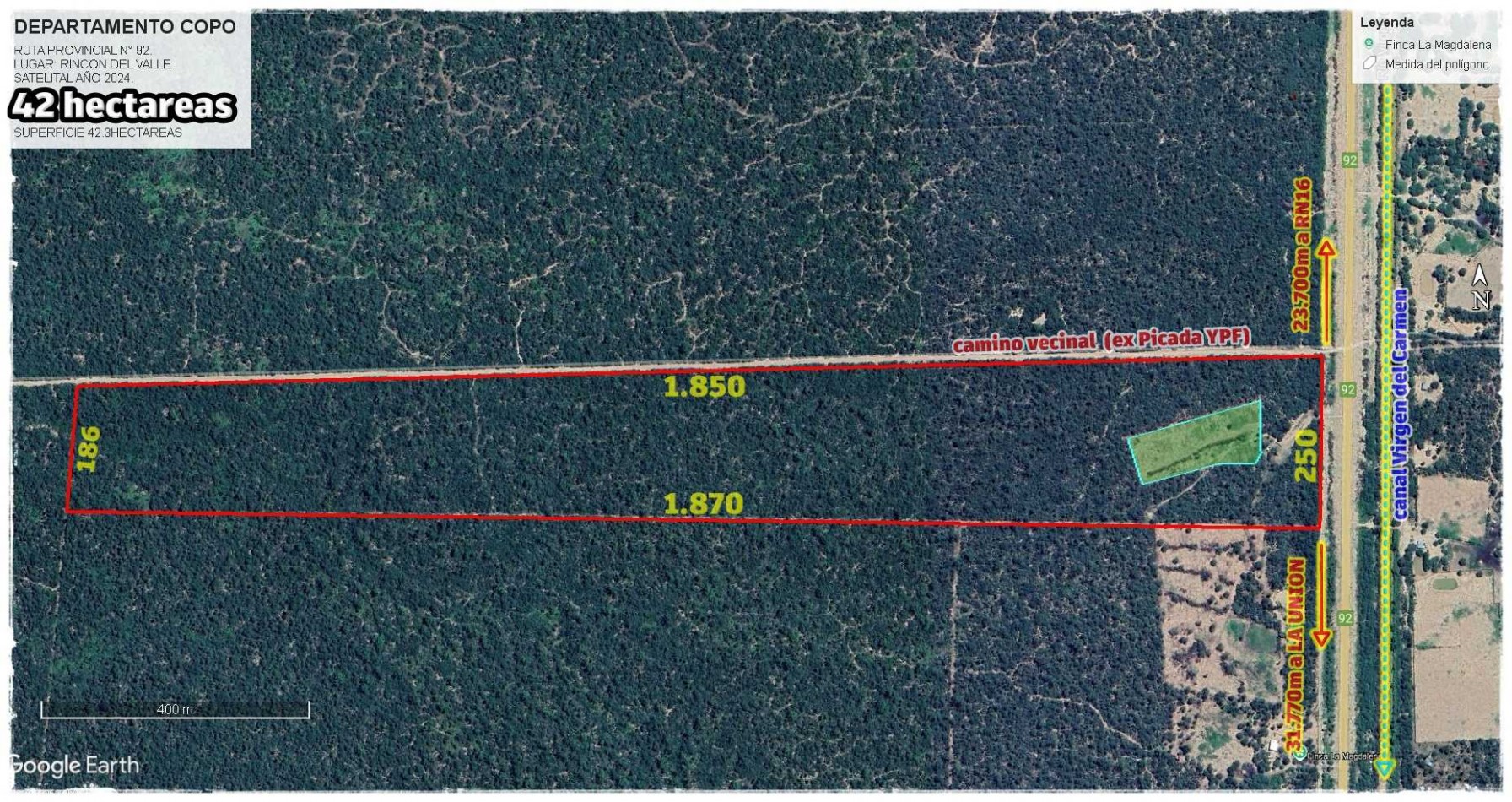 42 HA en VENTA - Rincon del Valle